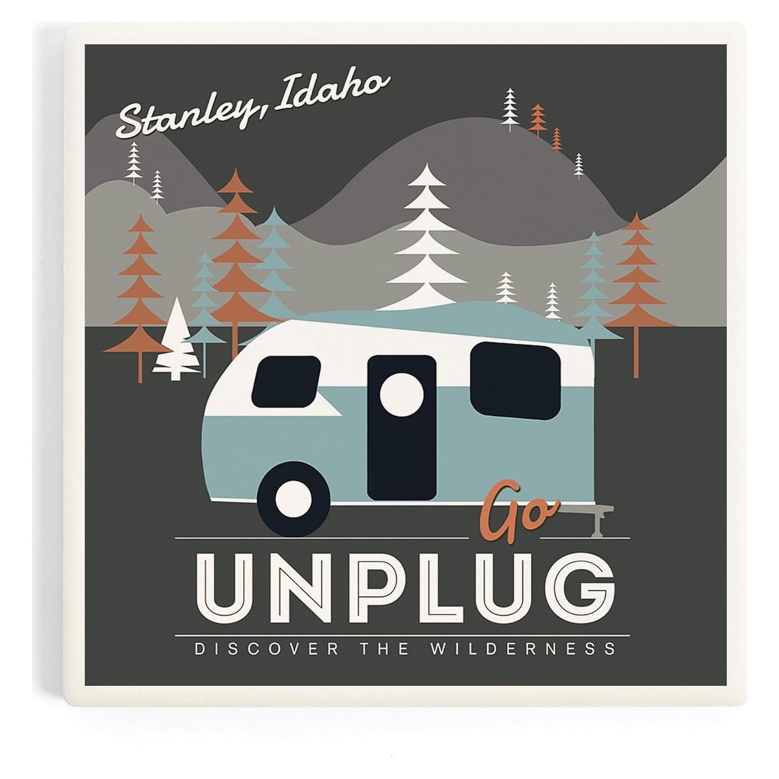 Posavasos Cerámica Absorbente Lantern Press Stanley Idaho 10.16cm