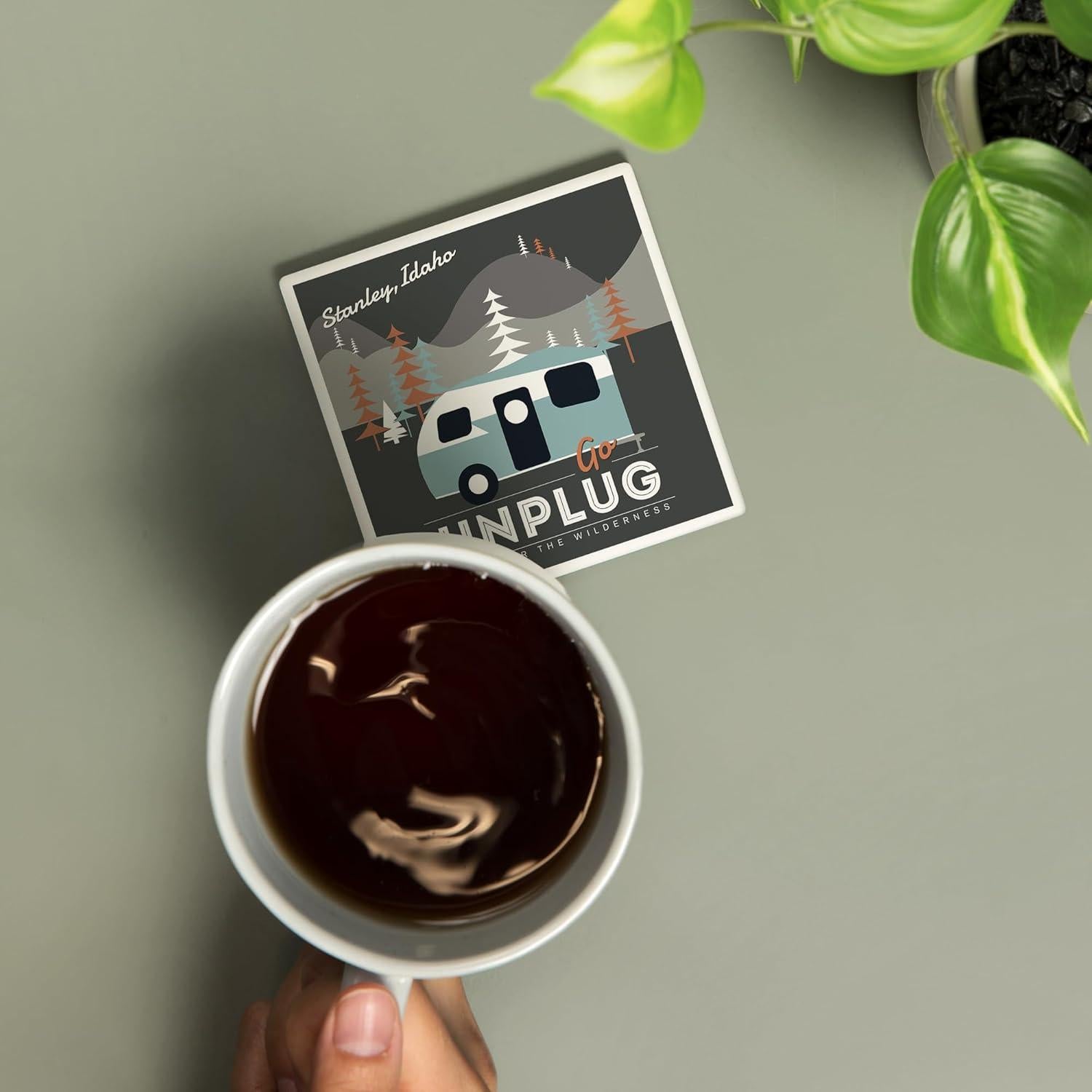 Posavasos Cerámica Absorbente Lantern Press Stanley Idaho 10.16cm