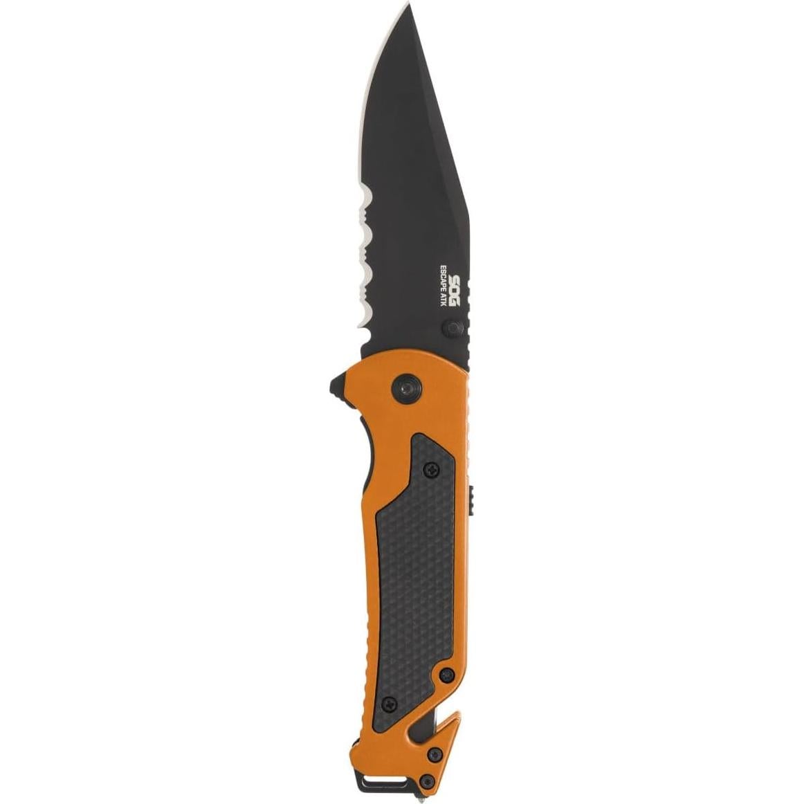Cuchillo de Emergencia SOG Escape ATK 2.0 Naranja Hi-Viz