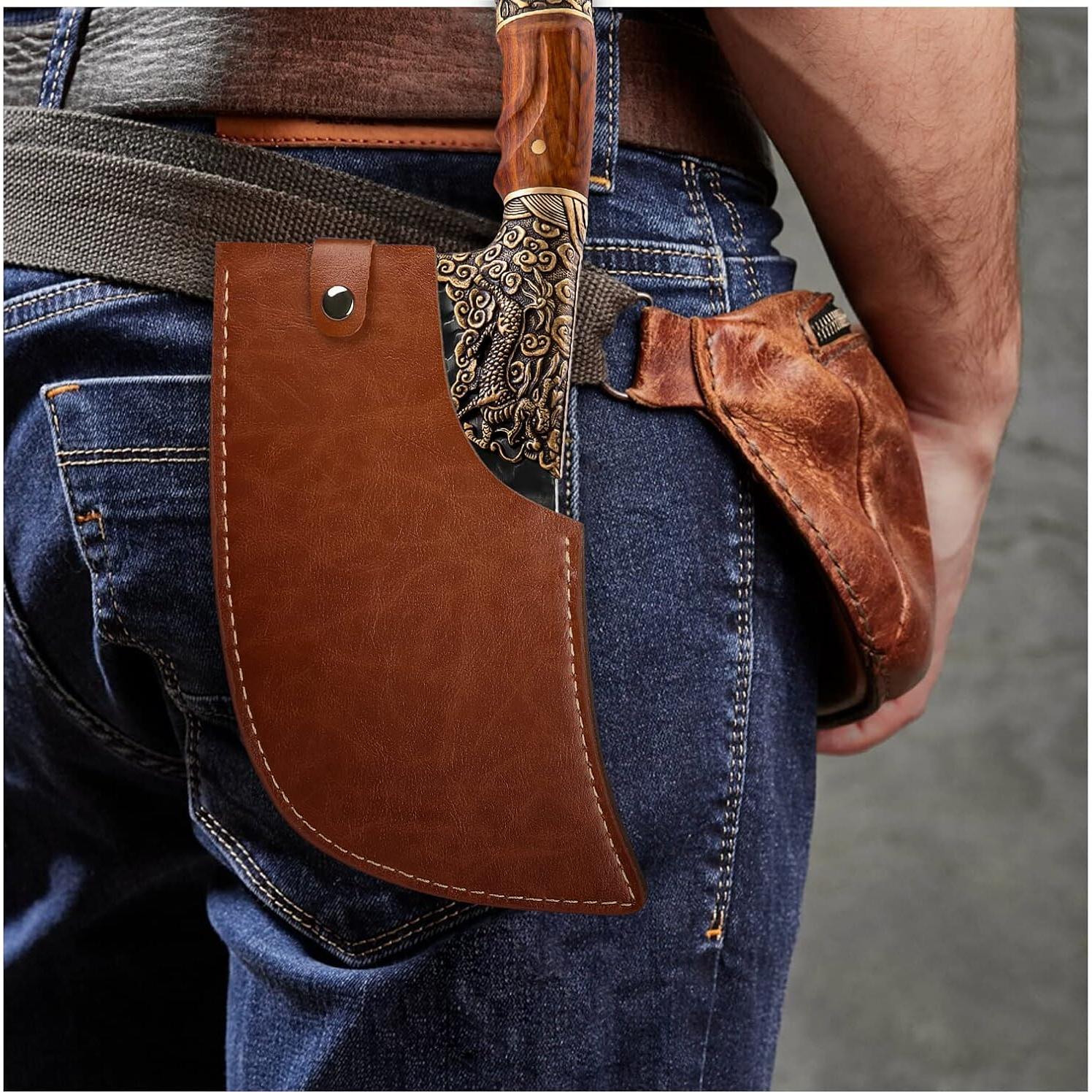 Cuchillo de Carnicero Purple Dragon 34cm Acero Alto Carbono