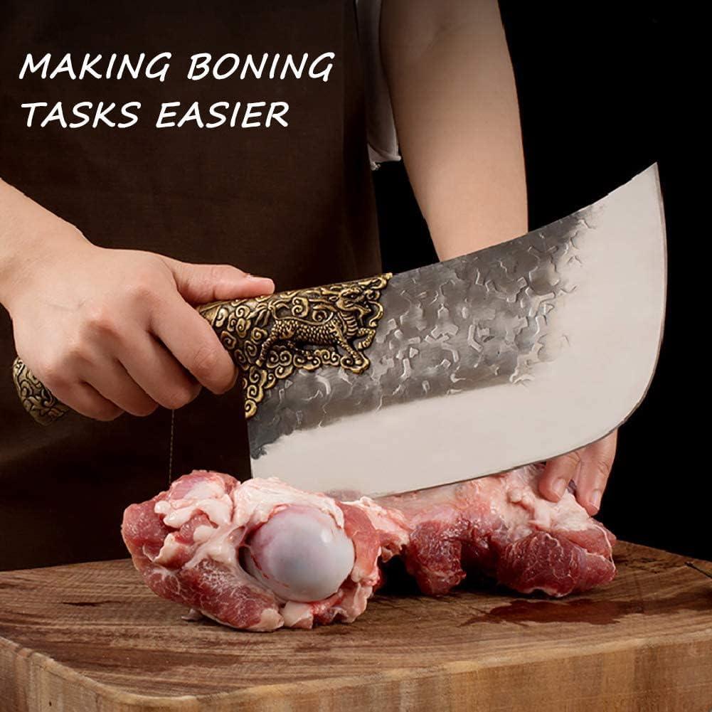 Cuchillo de Carnicero Purple Dragon 34cm Acero Alto Carbono