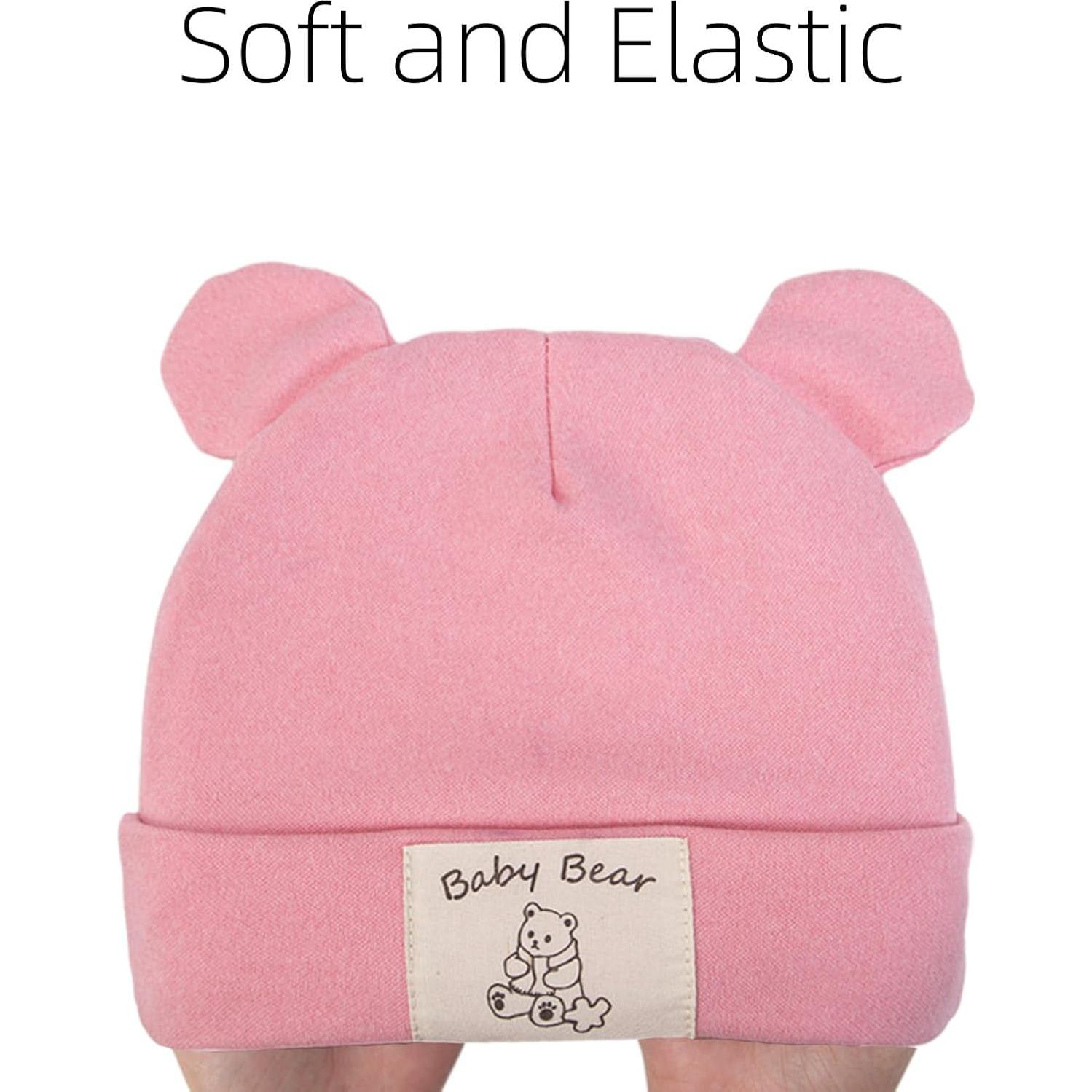 Gorro de Oso KIDOCHEESE para Bebé Niña - 3 Colores Suaves