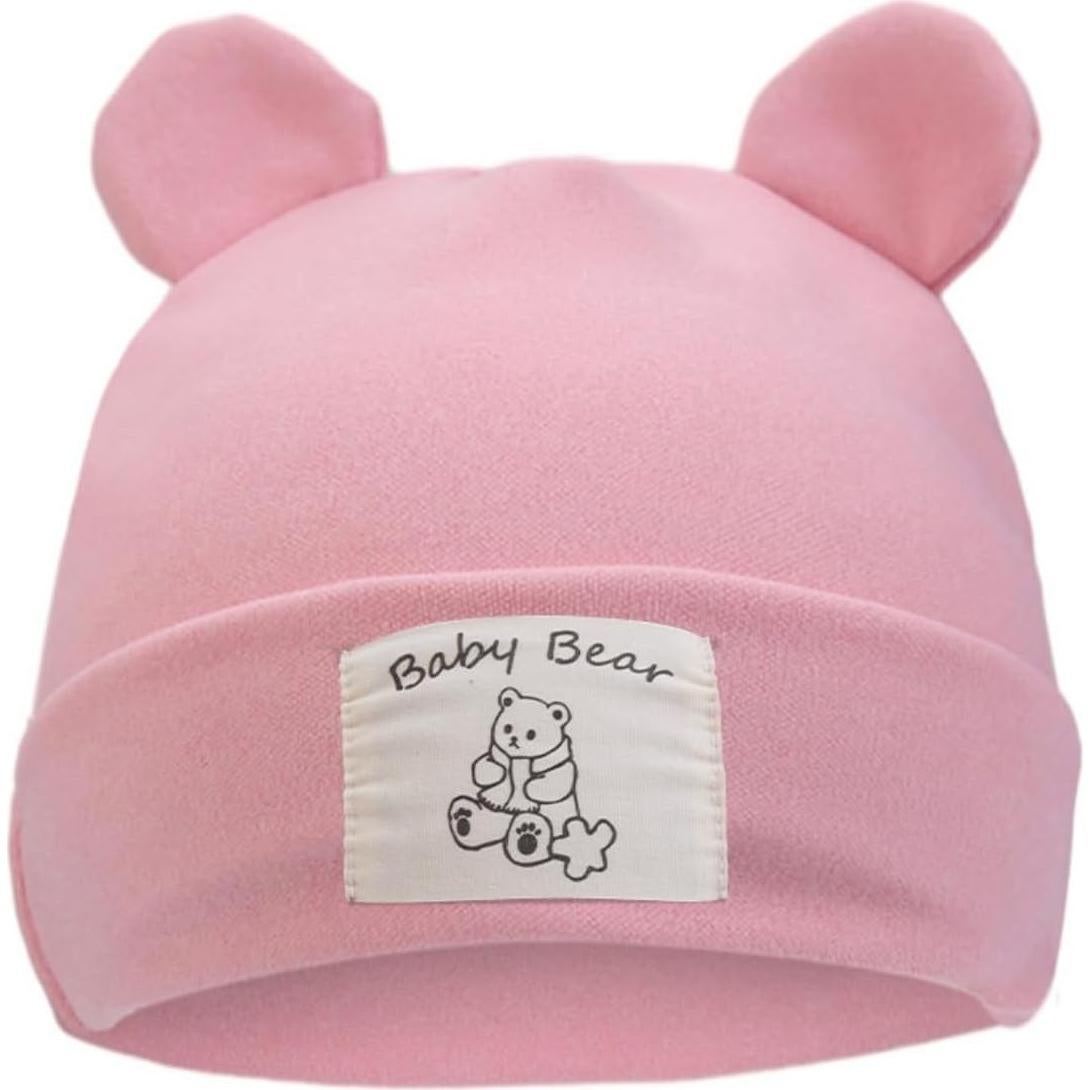 Gorro de Oso KIDOCHEESE para Bebé Niña - 3 Colores Suaves
