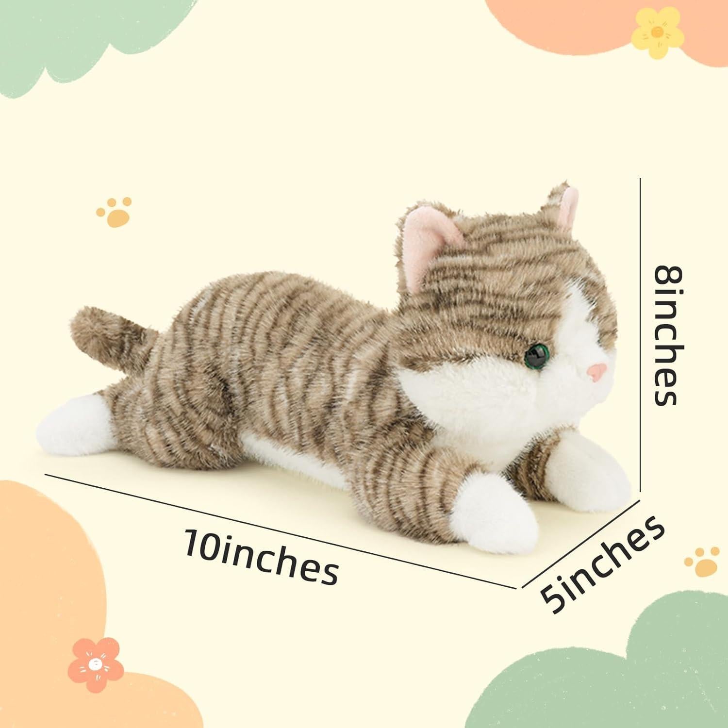 Juguete de Peluche Gatito Marrón 25.4 cm Wanwu World