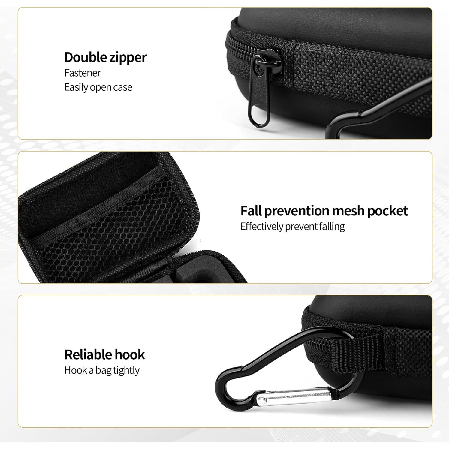 Funda para Auriculares In Ear Yinyoo CCZ ZC02 Negra con Mosquetón