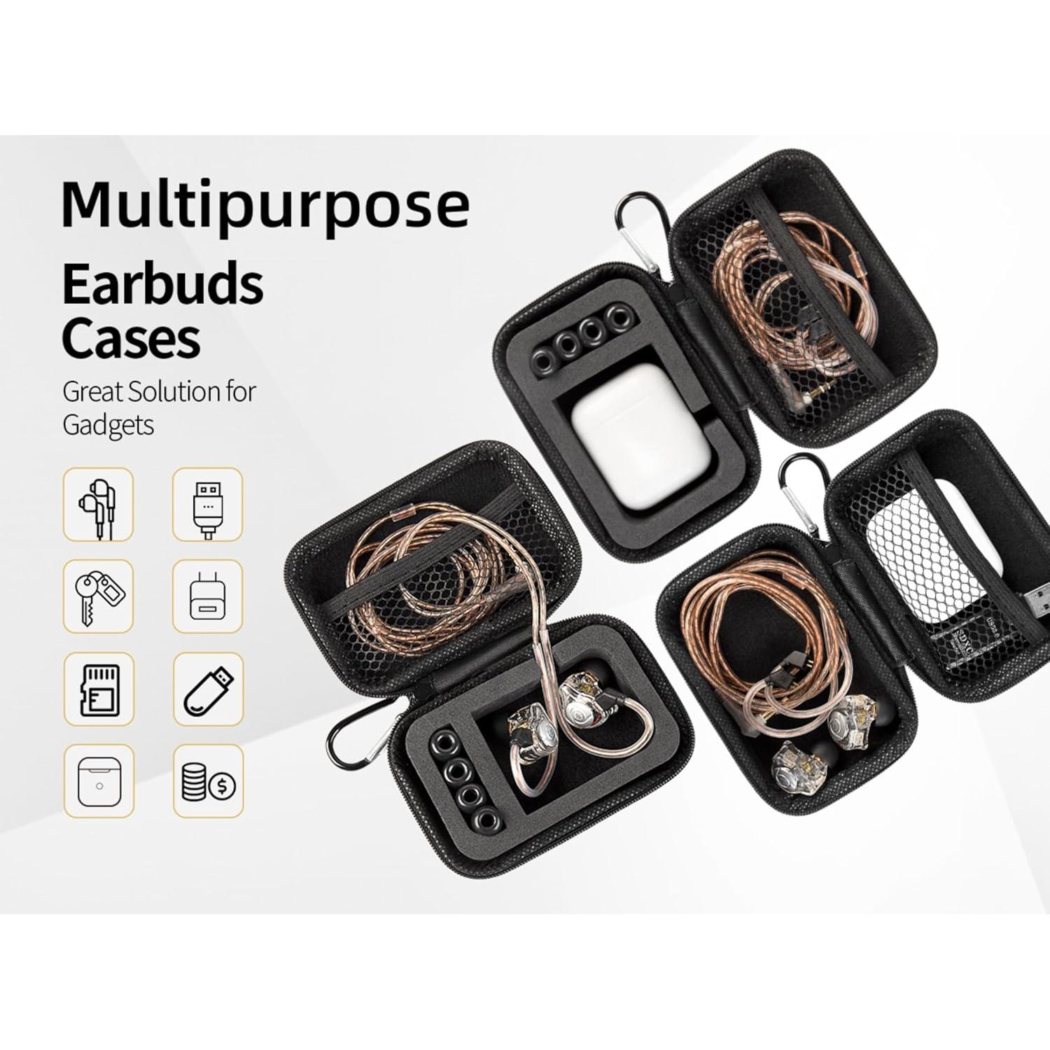 Funda para Auriculares In Ear Yinyoo CCZ ZC02 Negra con Mosquetón