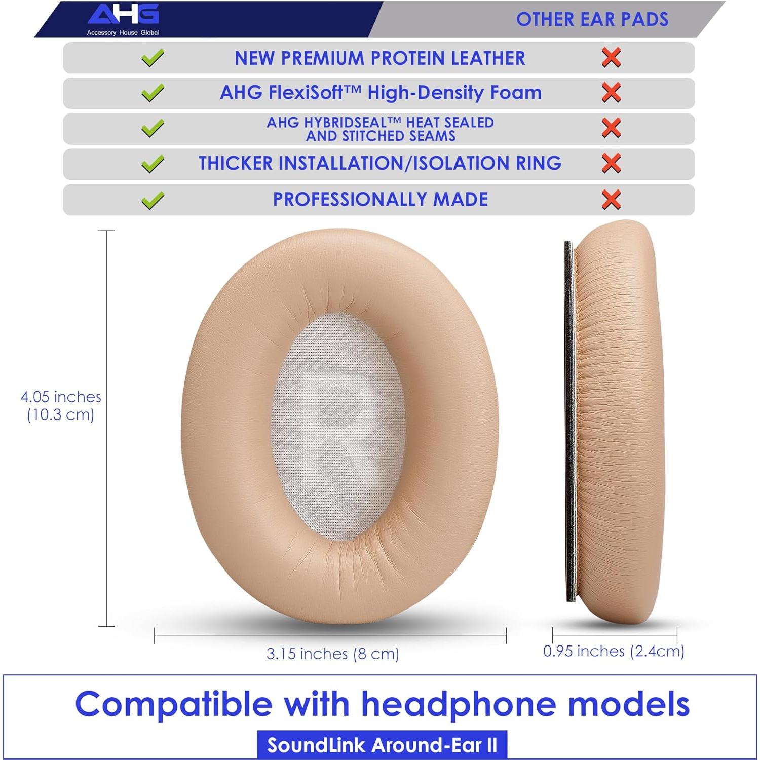 Almohadillas de Repuesto AHG para Bose SoundLink AE2 Beige