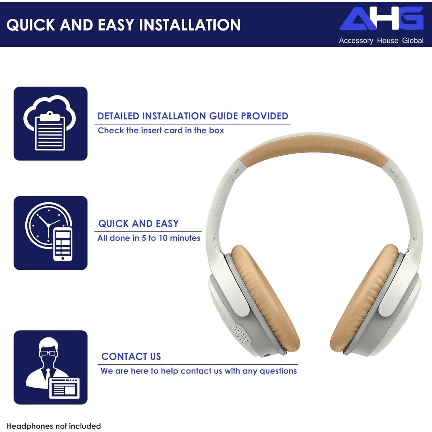 Almohadillas de Repuesto AHG para Bose SoundLink AE2 Beige