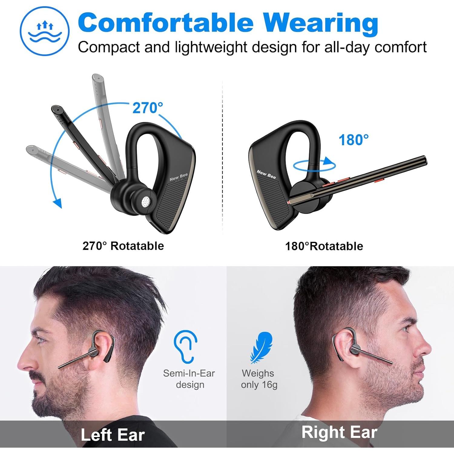Auricular Inalámbrico Bluetooth 5.2 Nuevo Abejorro M50 Negro