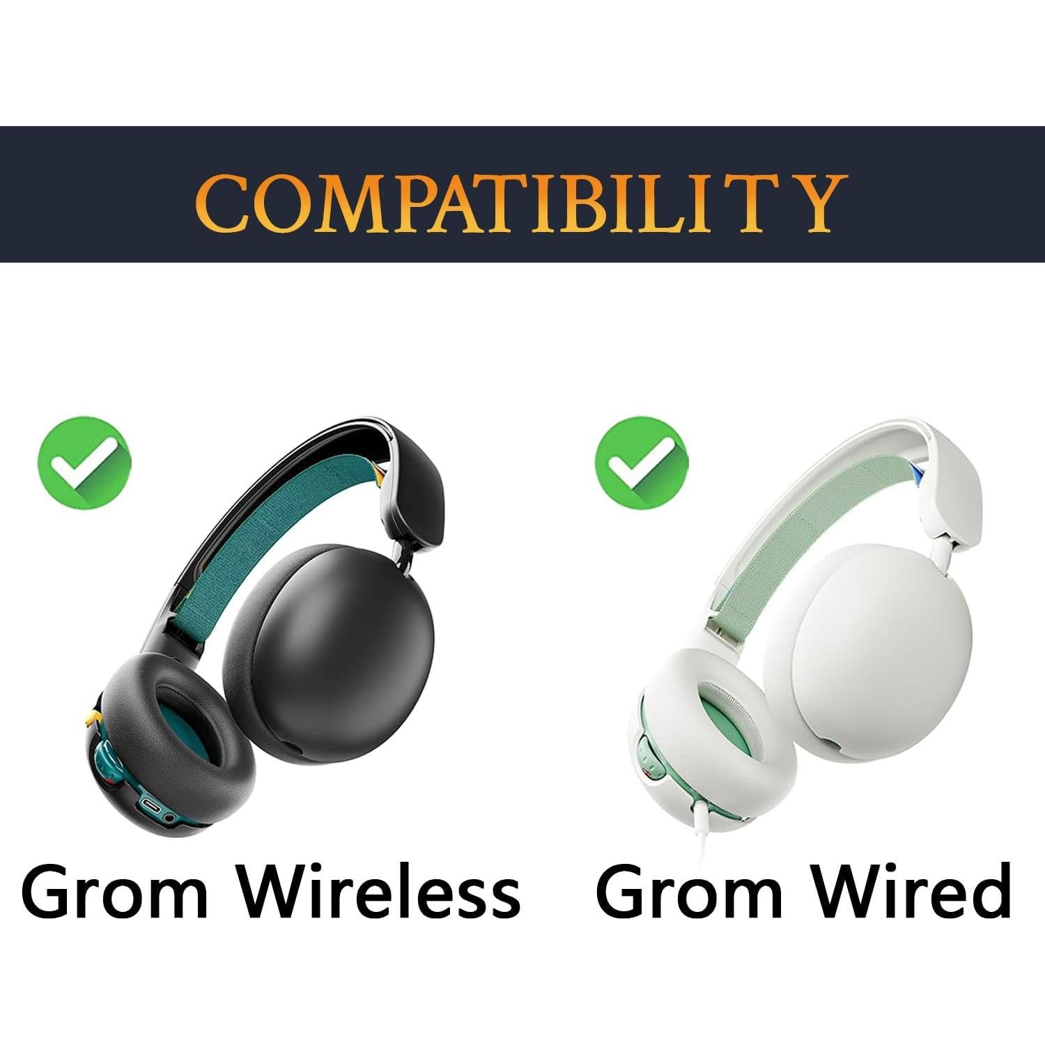 Almohadillas de Gel Refrigerante SOULWIT para Auriculares Grom - Negro