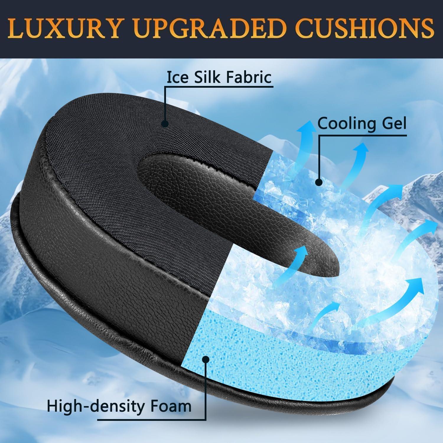 Almohadillas de Gel Refrigerante SOULWIT para Auriculares Grom - Negro