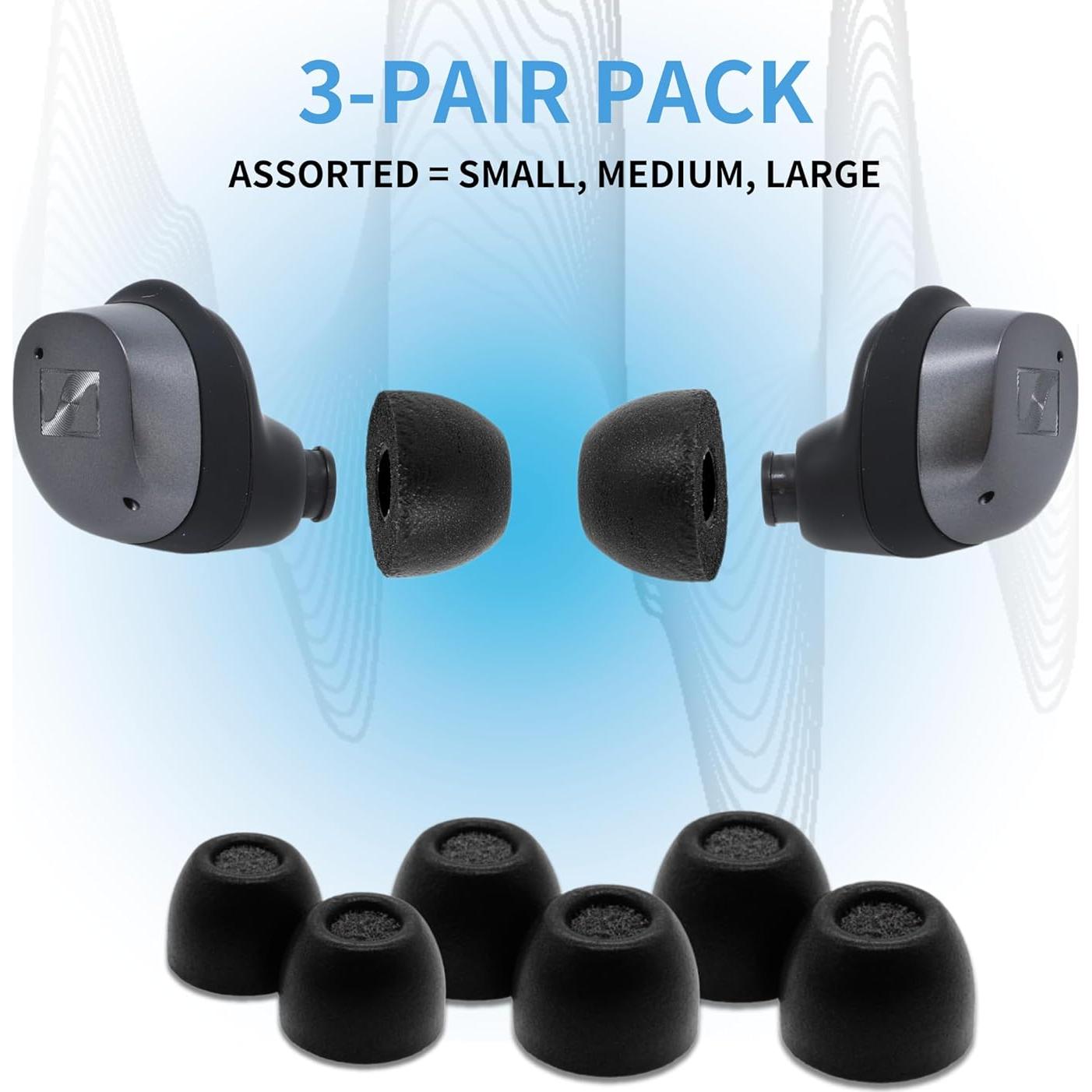 Puntas de Auriculares Comply TrueGrip para Sennheiser Momentum 3, 4 - 3 Pares