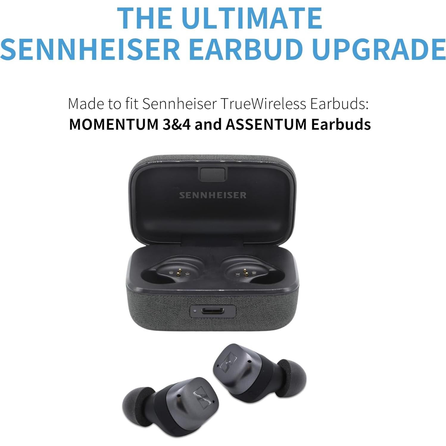 Puntas de Auriculares Comply TrueGrip para Sennheiser Momentum 3, 4 - 3 Pares