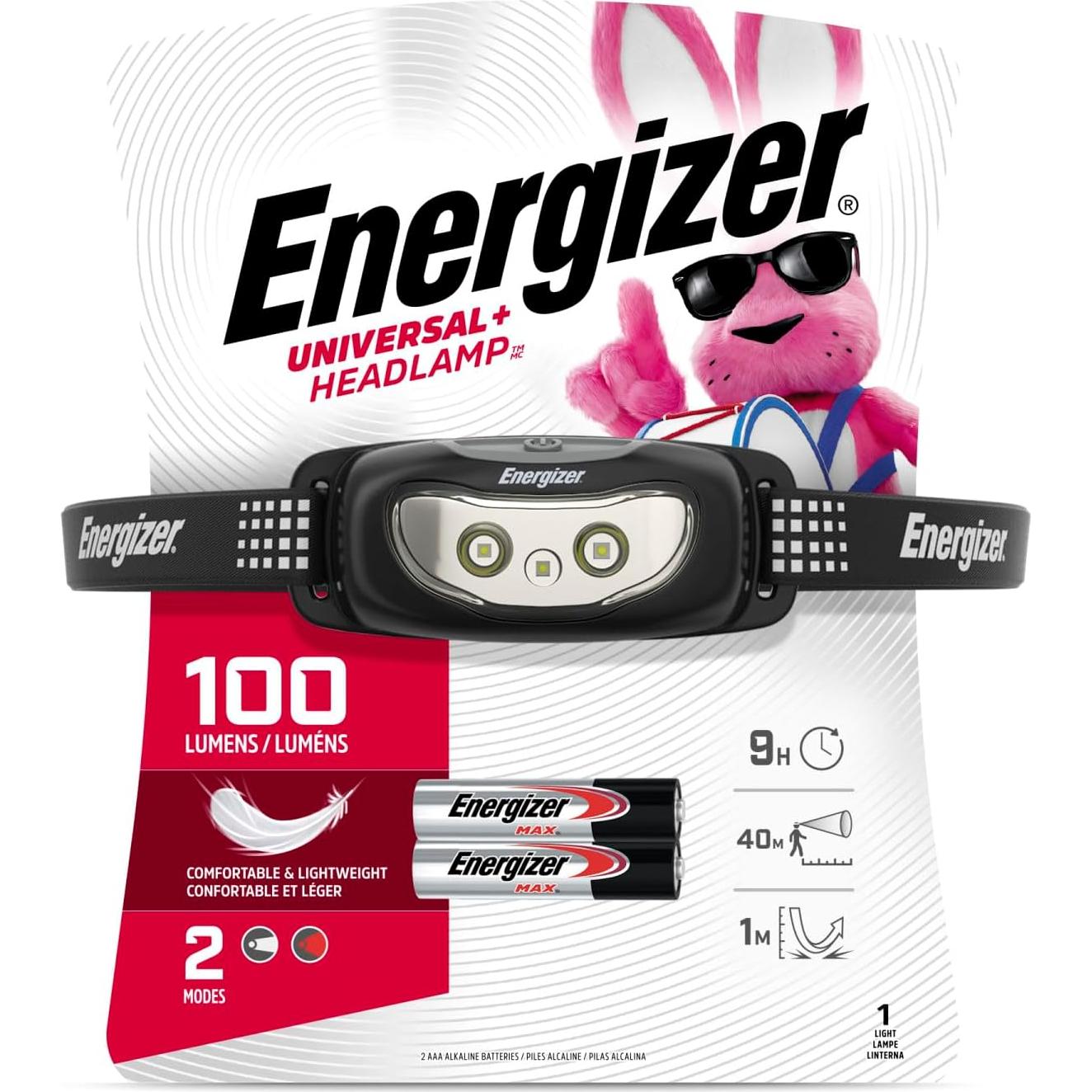 Linterna Frontal LED Energizer 100 Lúmenes Paquete de 2