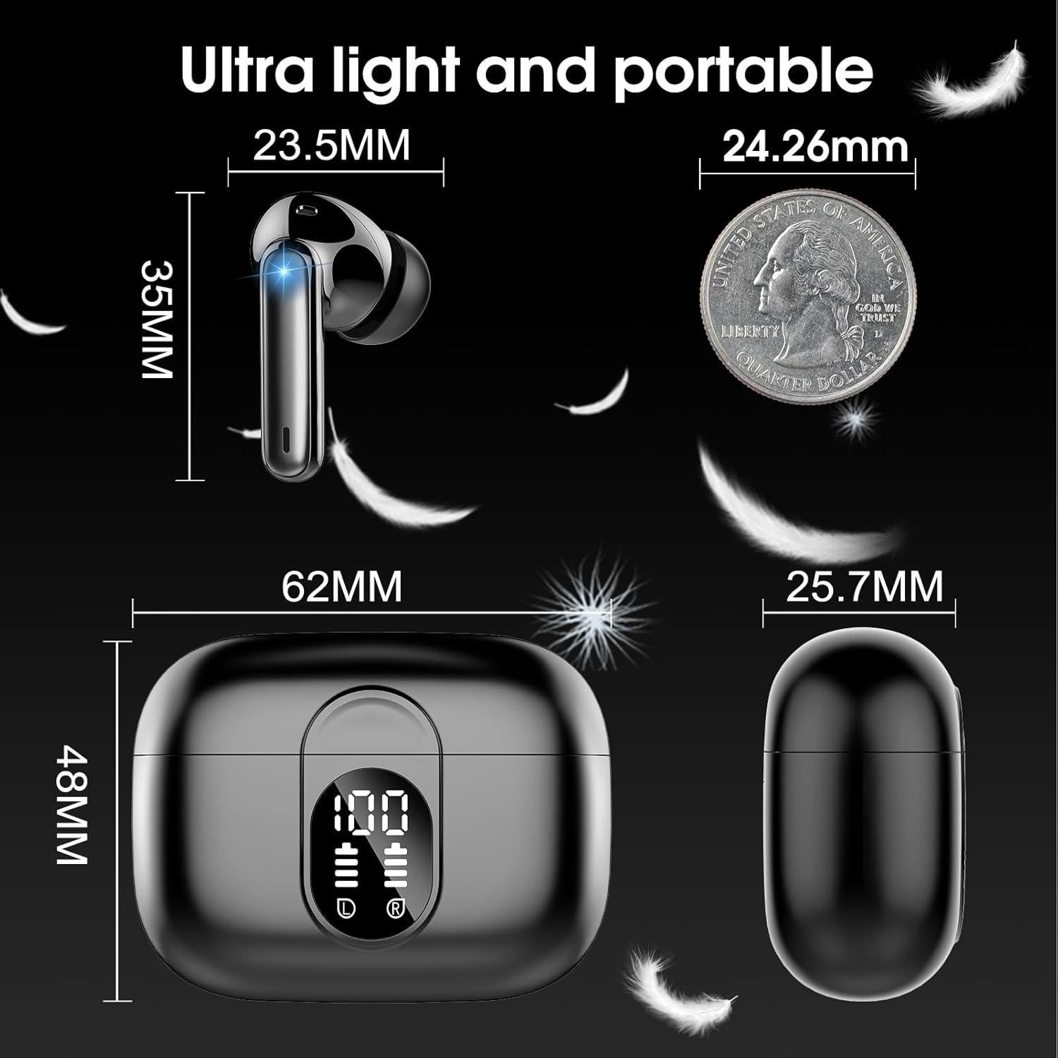 Auriculares Inalámbricos Csasan J90 Pro Bluetooth 5.3 IPX7