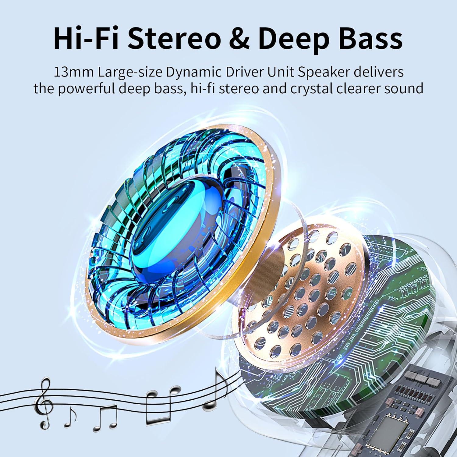 Auriculares Inalámbricos Jxrev J53 Bluetooth 5.4 HiFi Estéreo