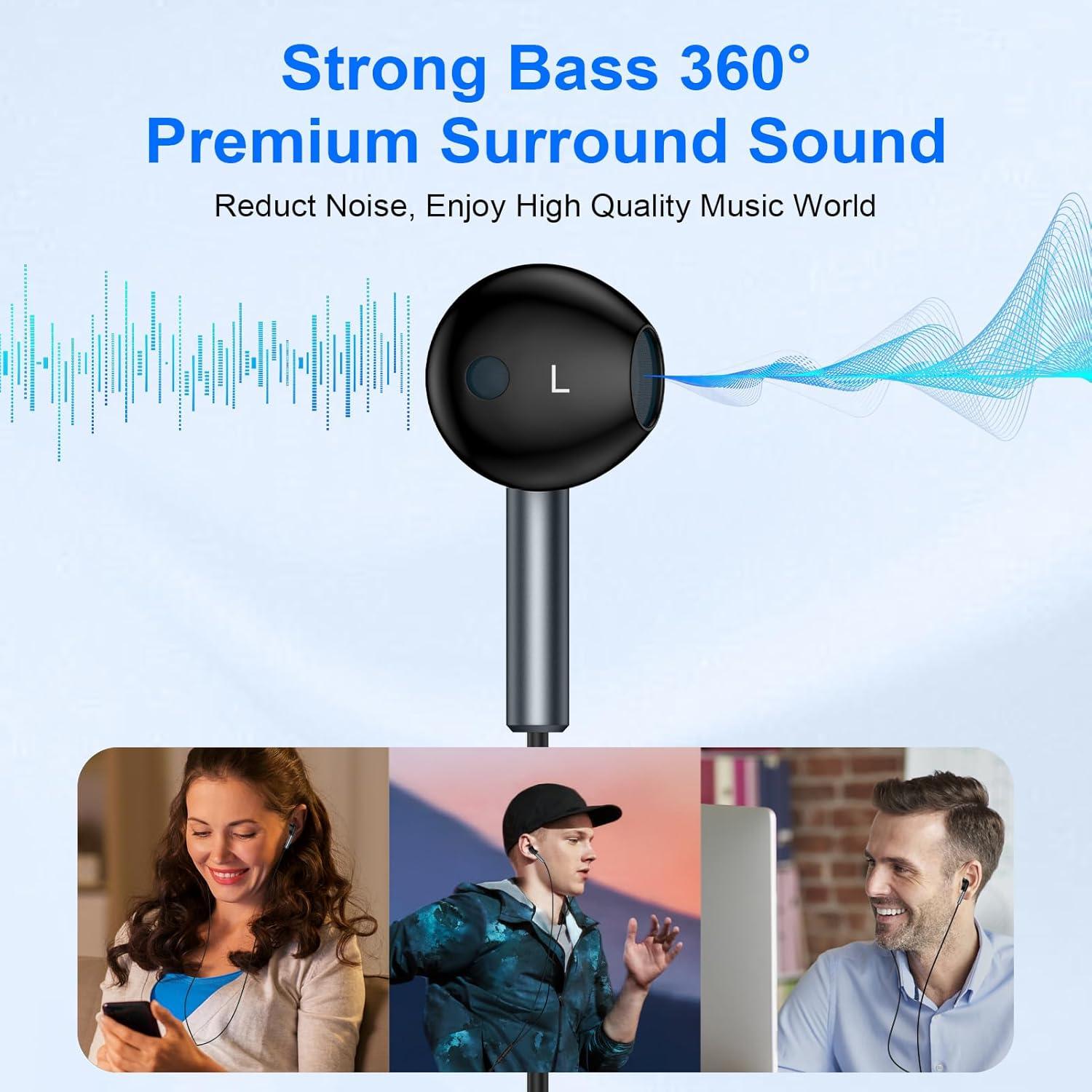 Auriculares USB C Samsung M60 con micrófono 4 pies Negro