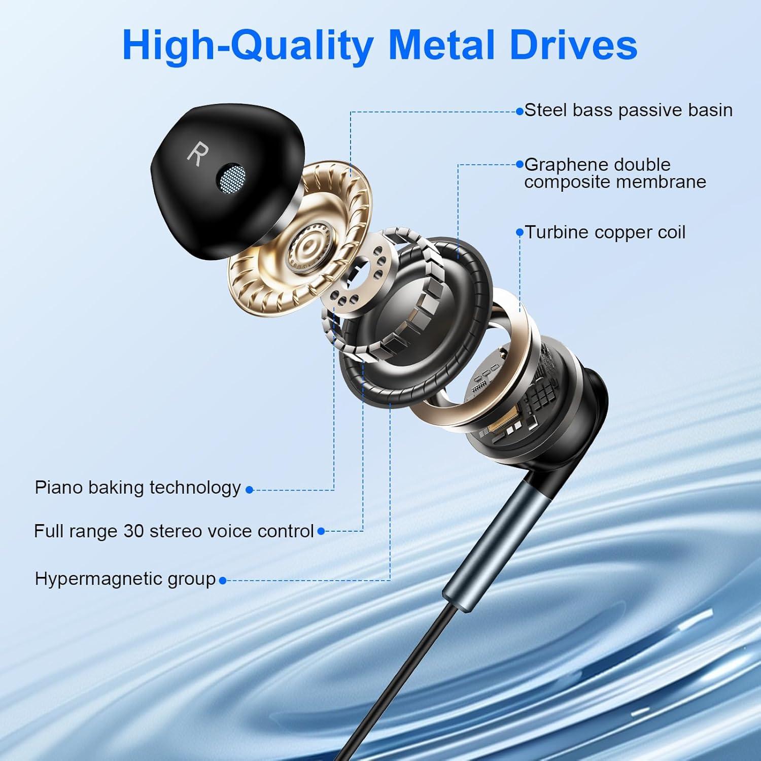 Auriculares USB C Samsung M60 con micrófono 4 pies Negro