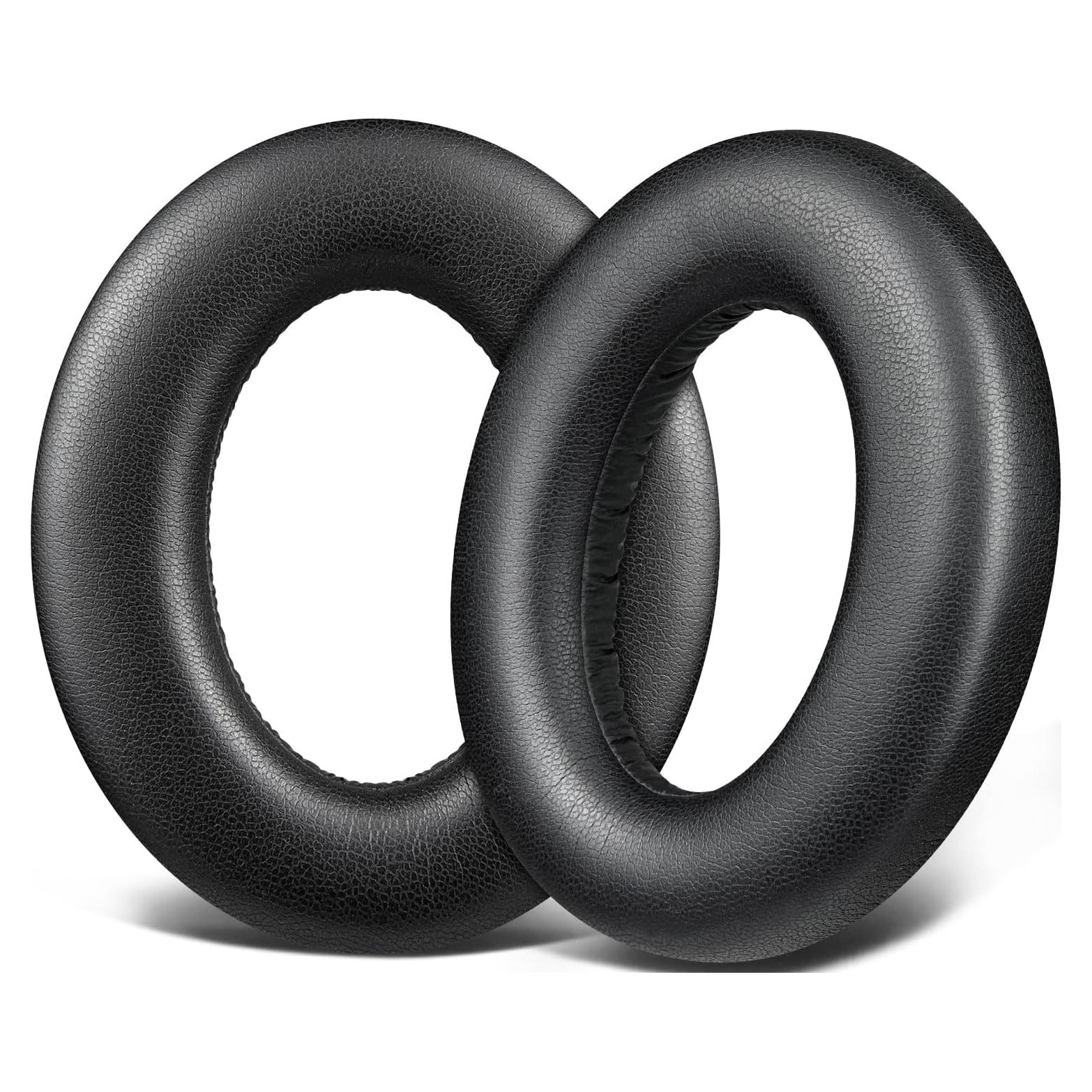 Almohadillas de Cuero SOULWIT para Auriculares Sennheiser Momentum 4 - Negro