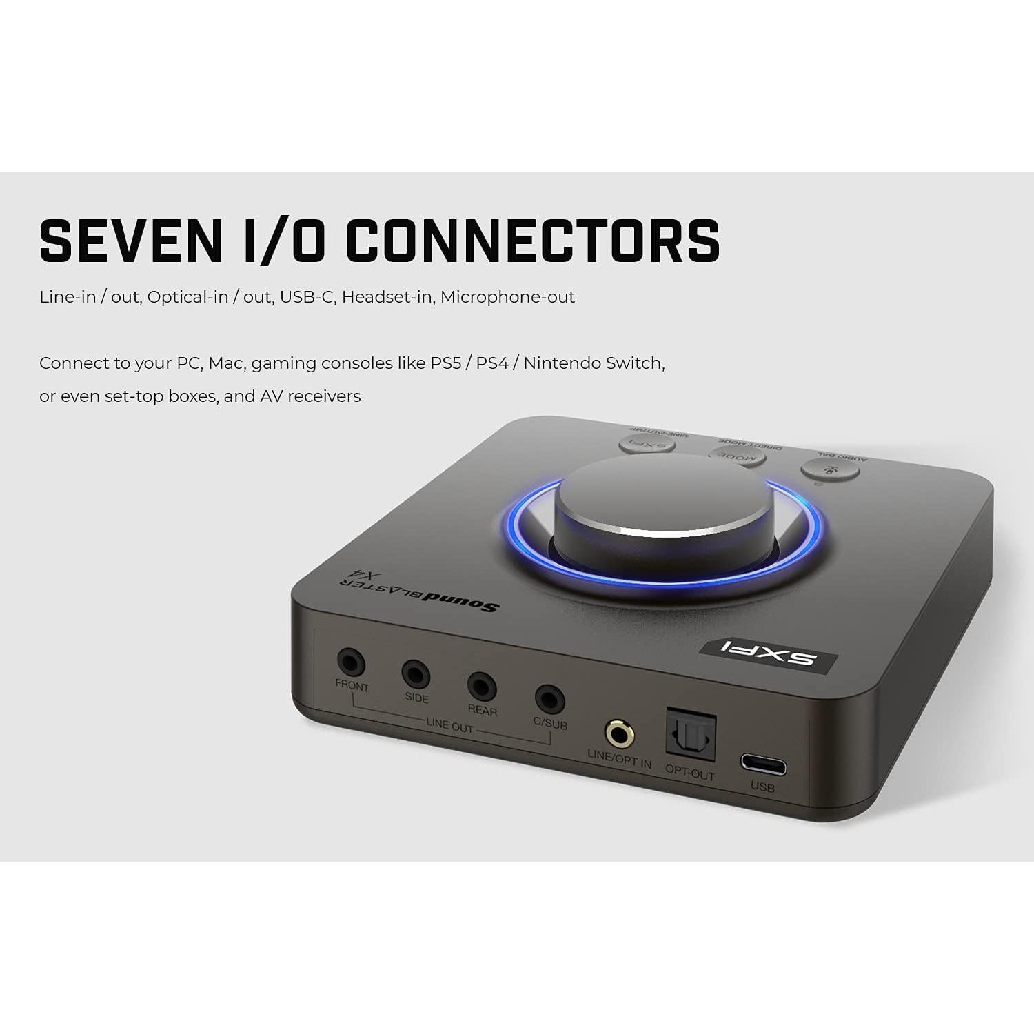 DAC USB Externo Creative Sound Blaster X4 24bit/192kHz 7.1