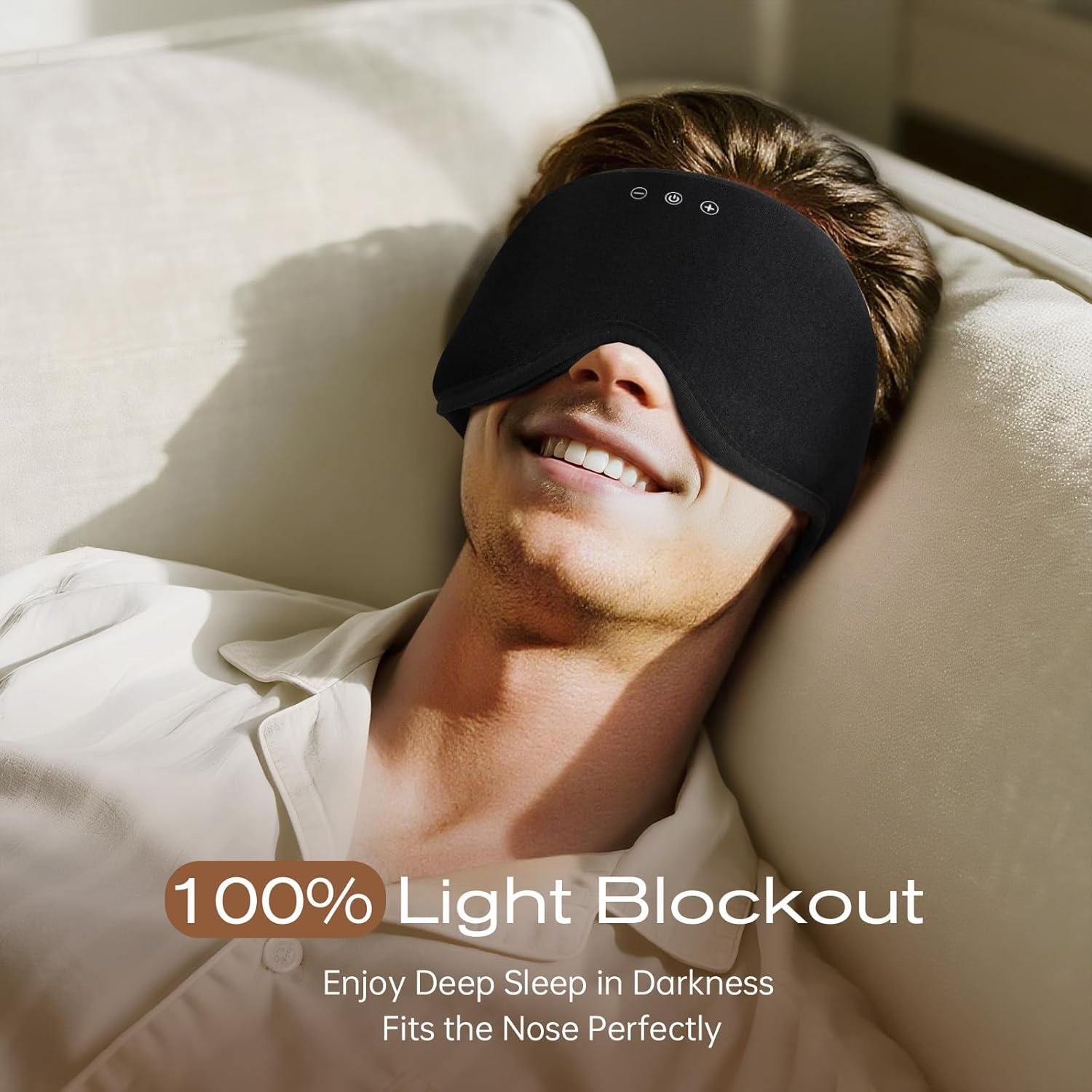 Máscara para dormir ZHENYEMEI con auriculares y 29 sonidos