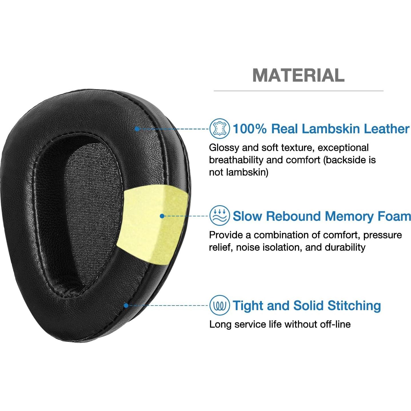 Almohadillas de Cuero de Oveja Voarmaks para Audeze Sine