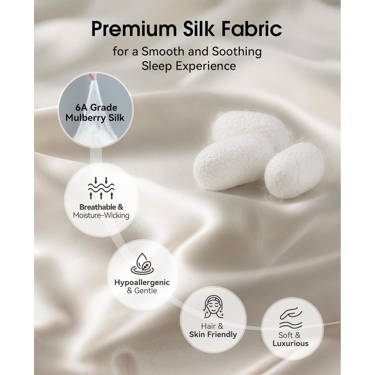 MUSICOZY Máscara de Sueño Bluetooth de Seda Morera con Sonido HD