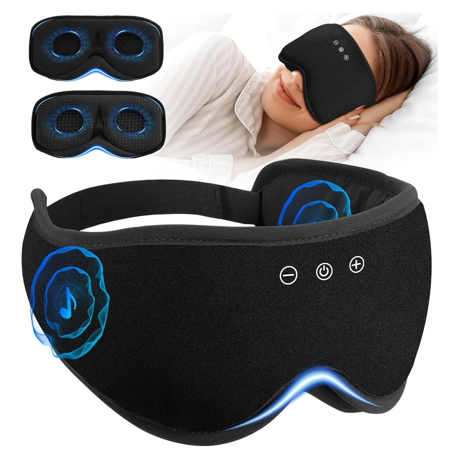 Máscara de Sueño Bluetooth AHUIARGY 3D Contorneada con Auriculares