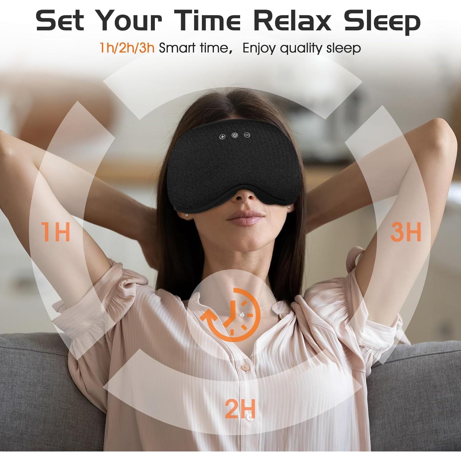 Máscara de Sueño Bluetooth AHUIARGY 3D Contorneada con Auriculares