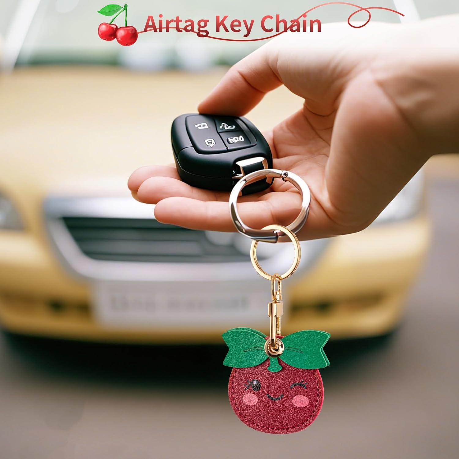 Soporte para Airtag PSRAT - Funda de cuero sintético 3 en 1