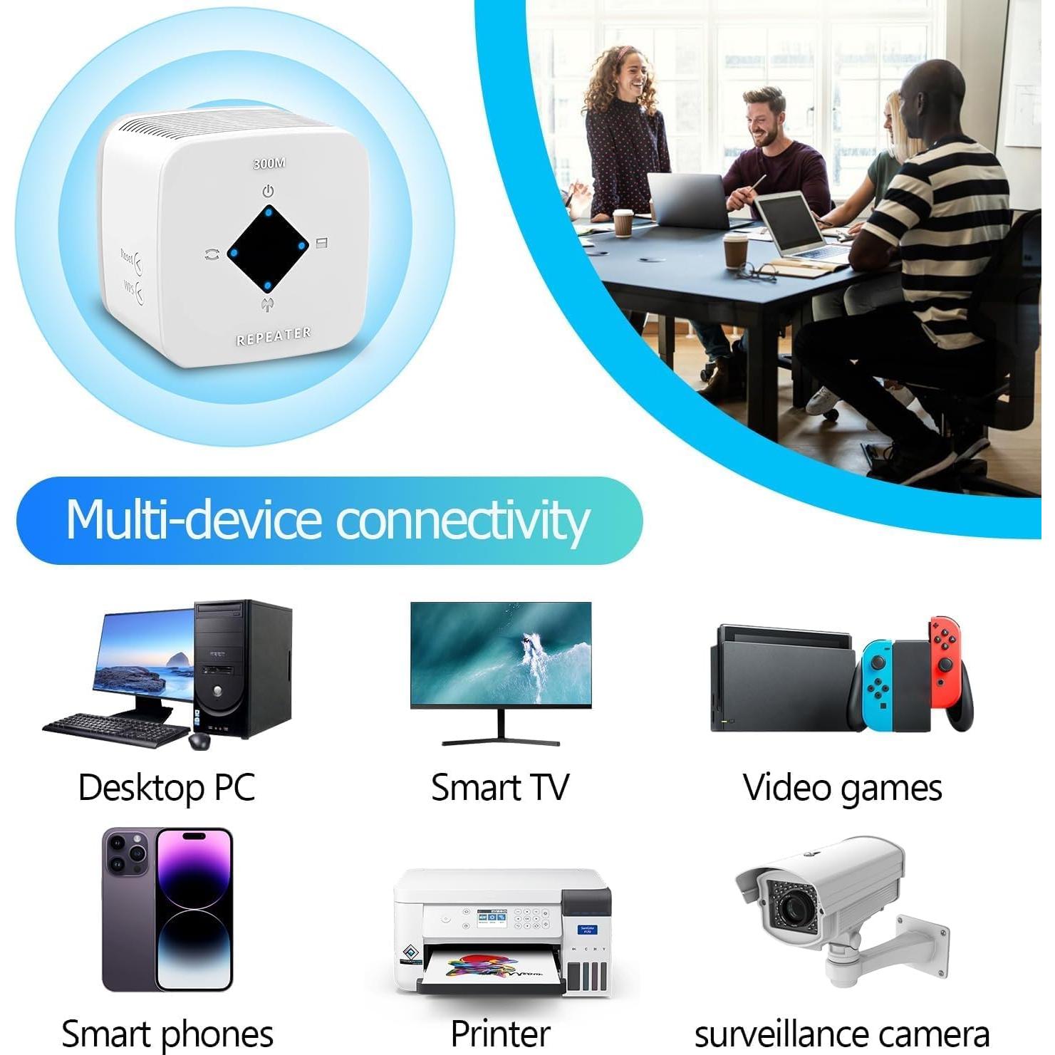 Amplificador de Señal WiFi FangchengTimesun XL 604 m² 300Mbps