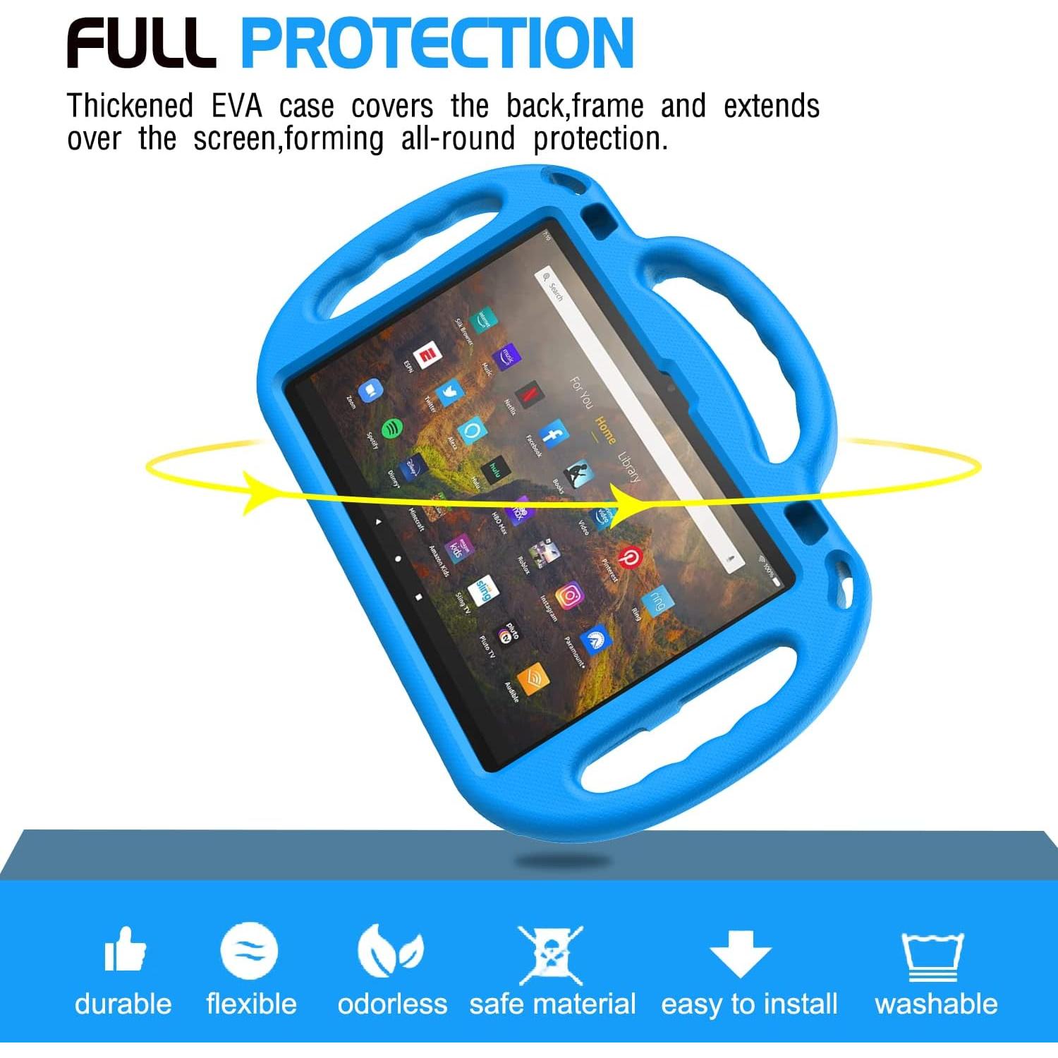 Funda para Niños AVAWO Fire HD 10/10 Plus 2023 Azul