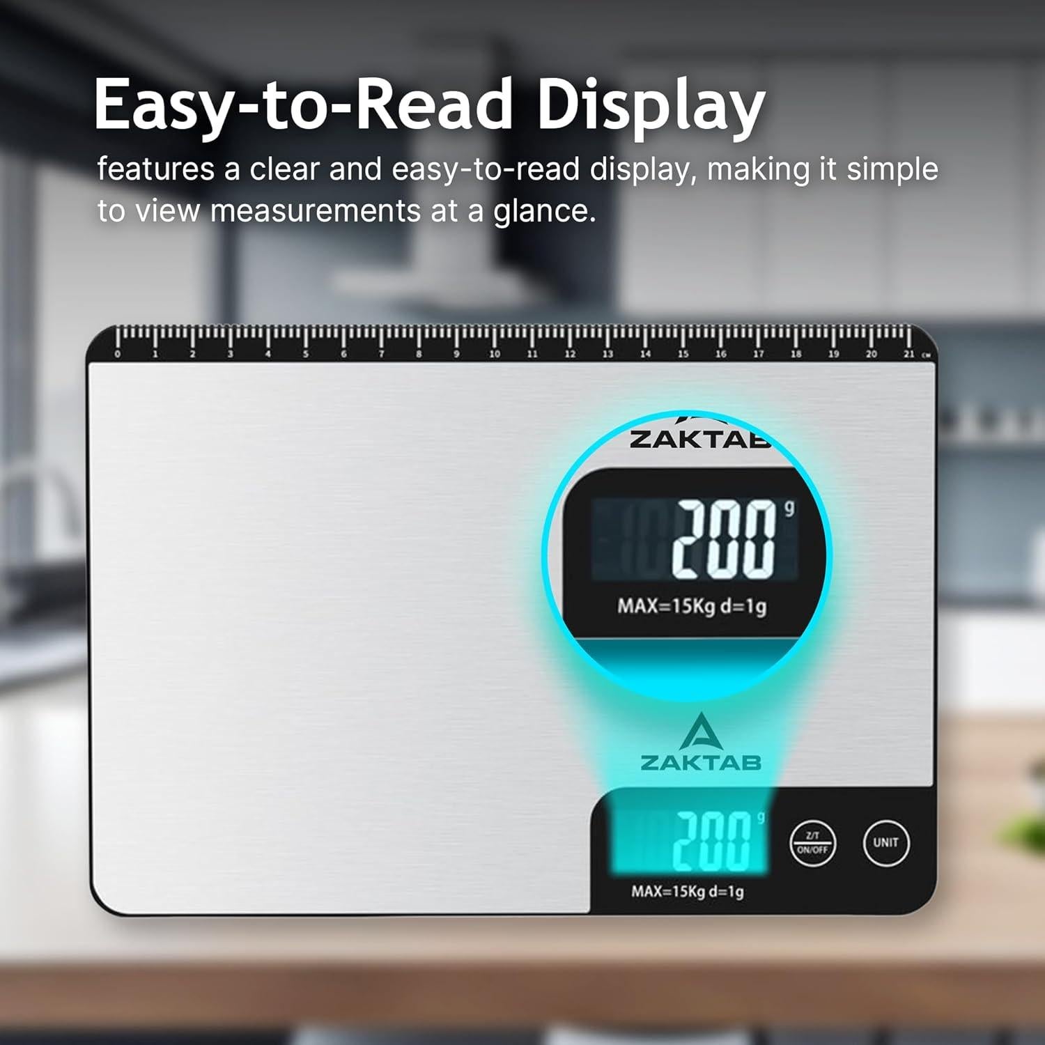 Báscula de Cocina Digital Inteligente K29H Acero Inoxidable 15kg