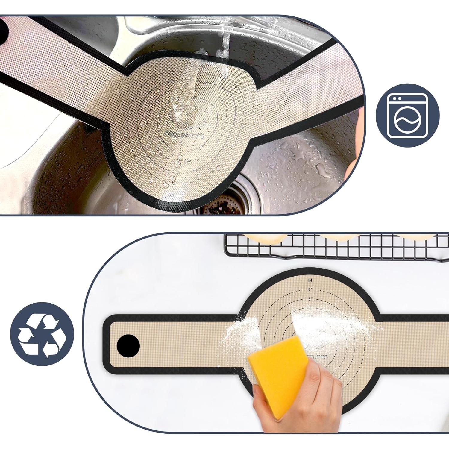 Sling de Pan de Silicona Koolstuffs 2 PCS Ovalado y Redondo