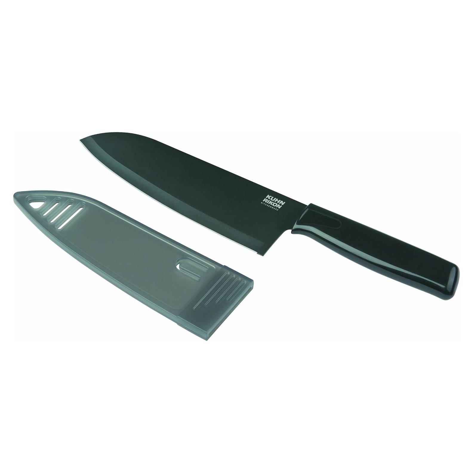 Cuchillo de Chef Kuhn Rikon COLORI 15.24 cm negro con funda