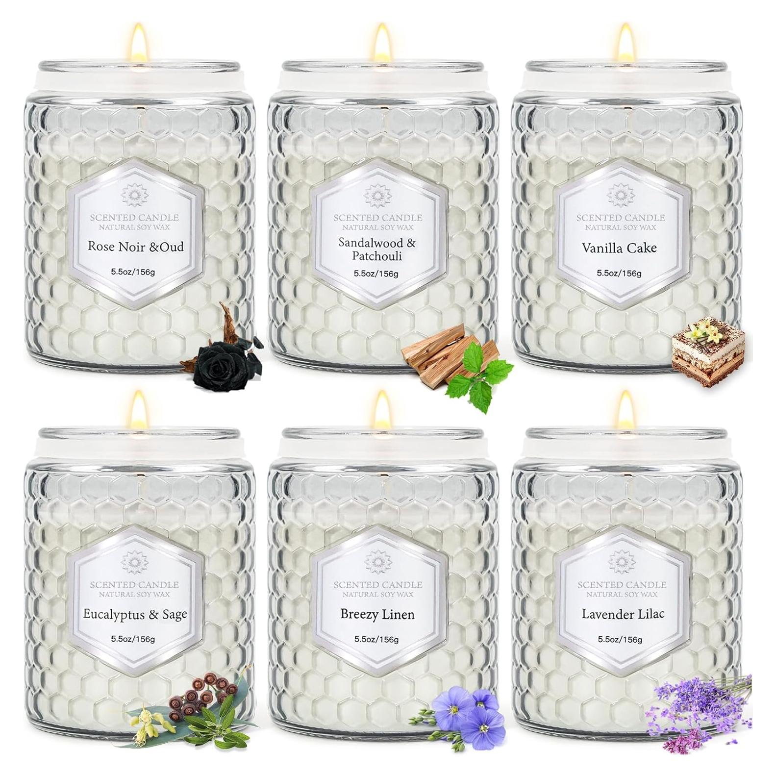 Set de 6 Velas Aromáticas de Soja Shenzhen - 240 Horas