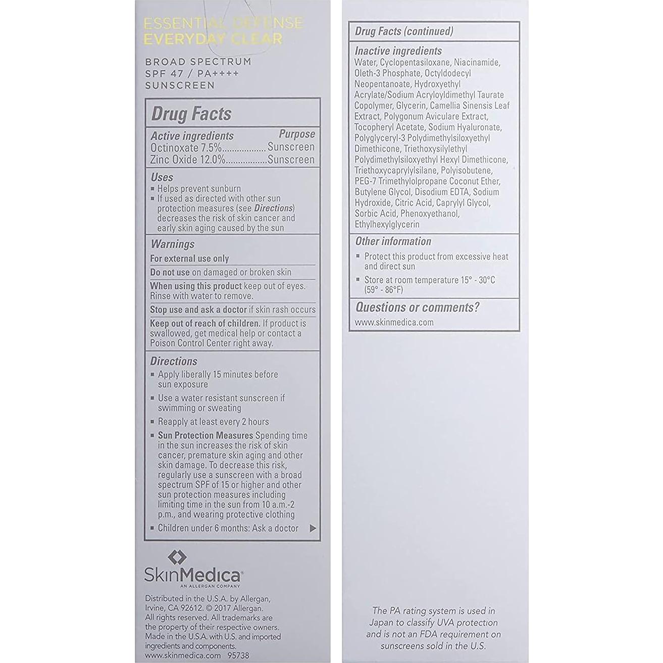 Protector Solar Facial Mineral SkinMedica Essential Defense SPF 47 - 52.6 g