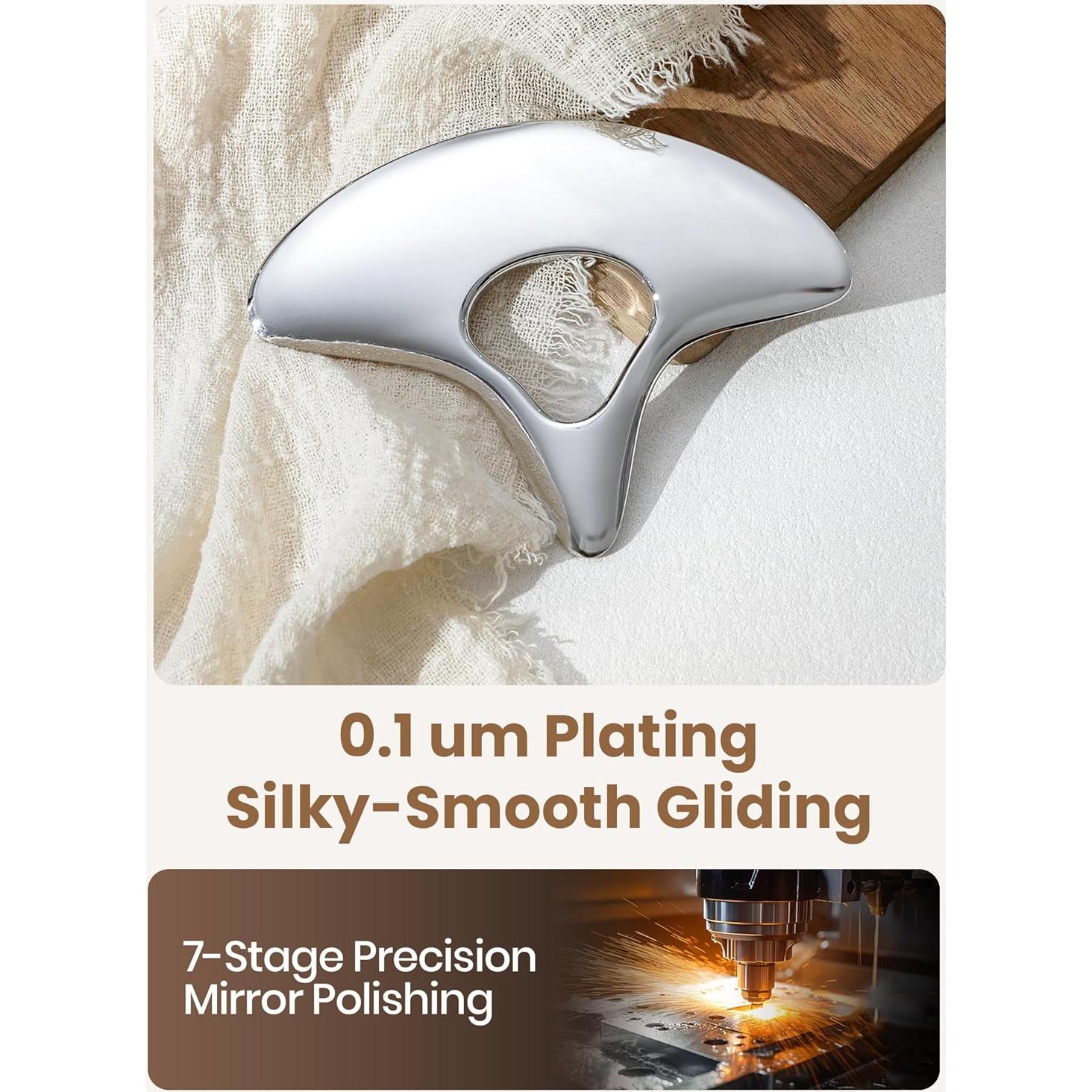 Gua Sha de Acero Inoxidable Lifechill para Masaje y Drenaje Linfático