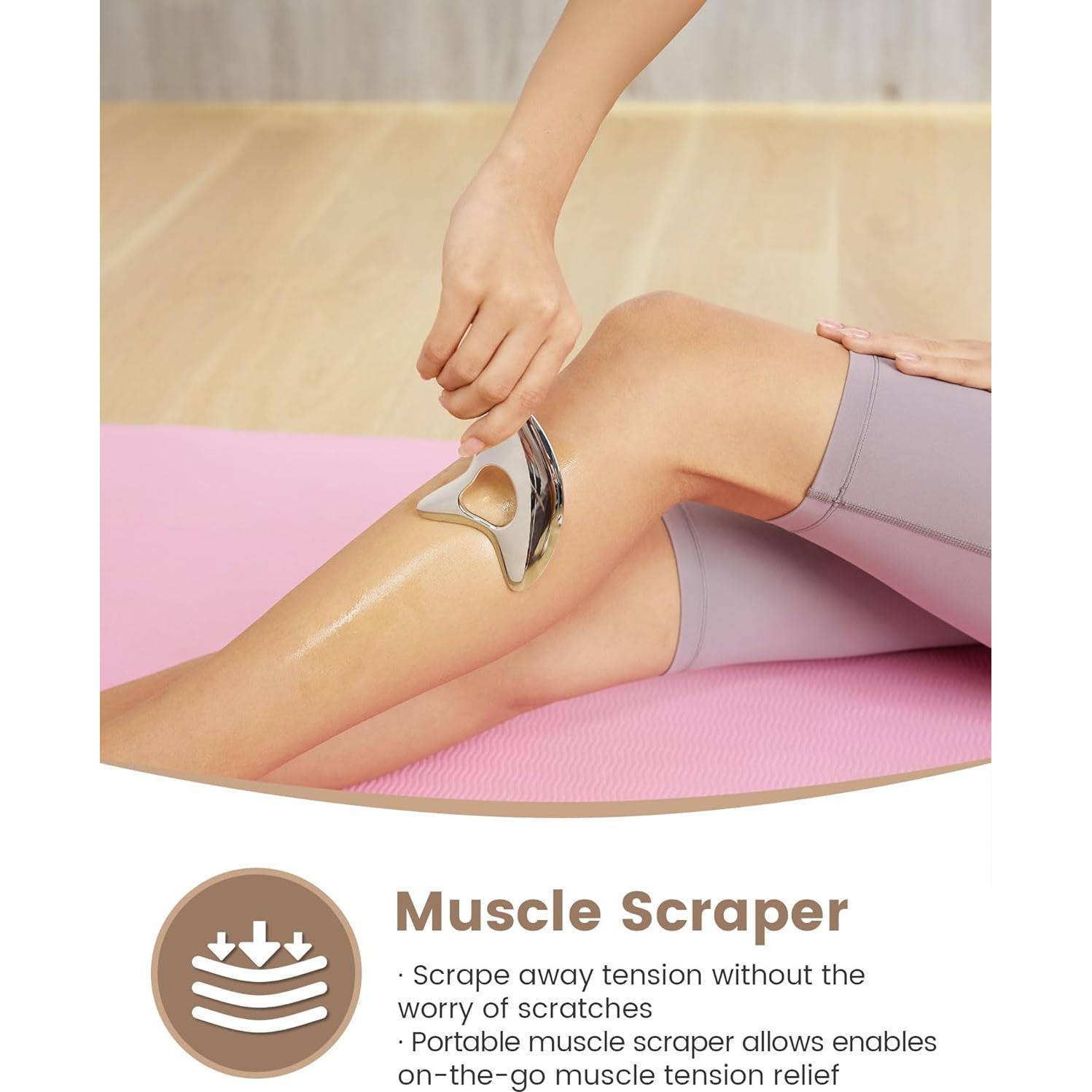 Gua Sha de Acero Inoxidable Lifechill para Masaje y Drenaje Linfático