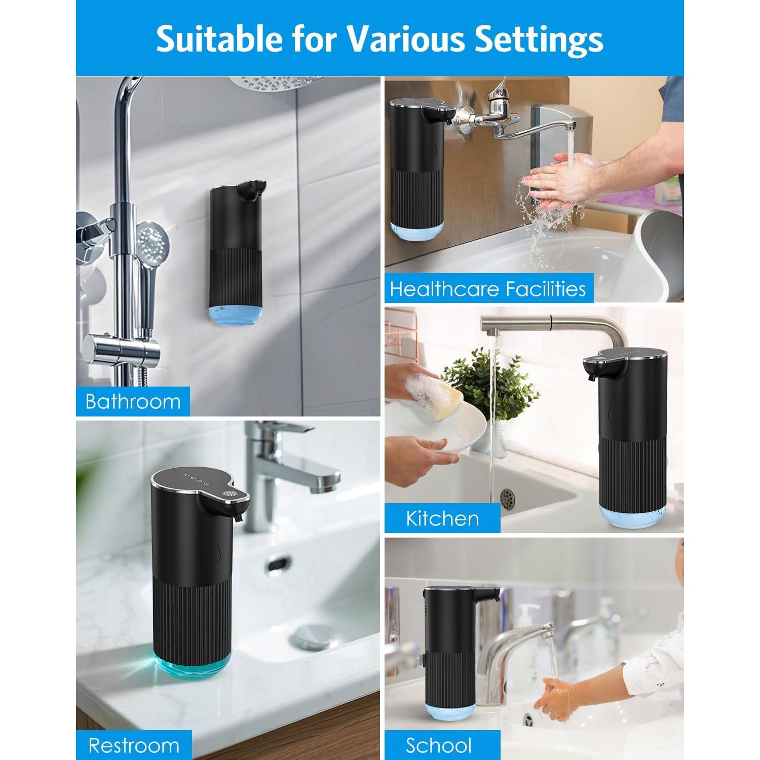 Dispensador Automático de Jabón Espumoso Temracha 350 ml IPX5