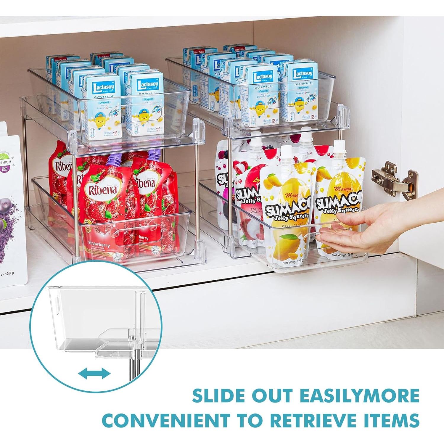 Organizadores de Baño Transparentes World-in-one 2 Niveles