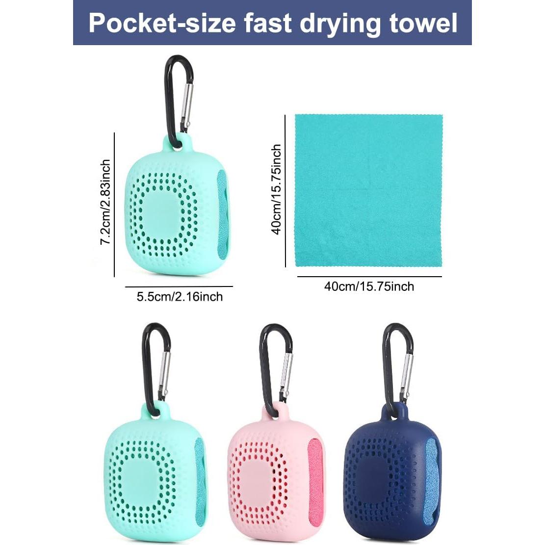 Toalla de Secado Rápido AKOAK 40x40 cm Microfibra Azul