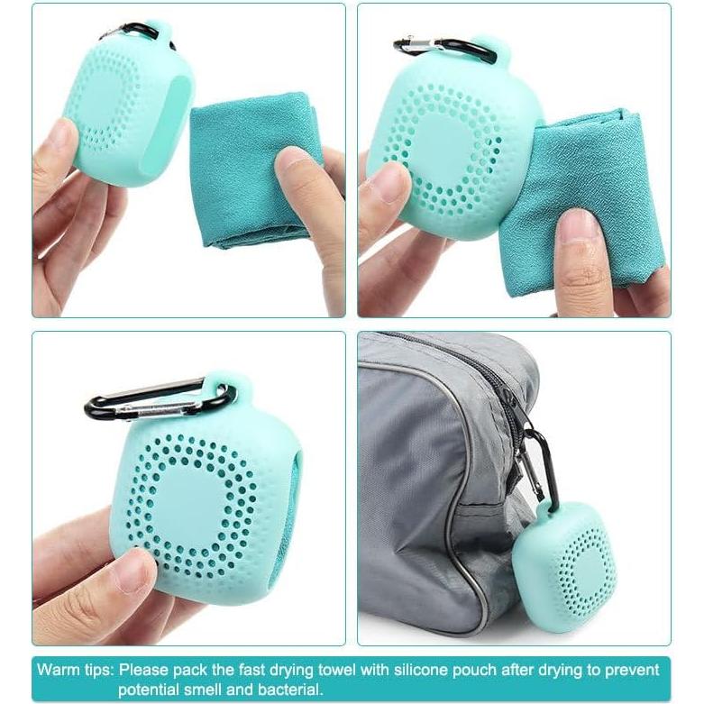 Toalla de Secado Rápido AKOAK 40x40 cm Microfibra Azul