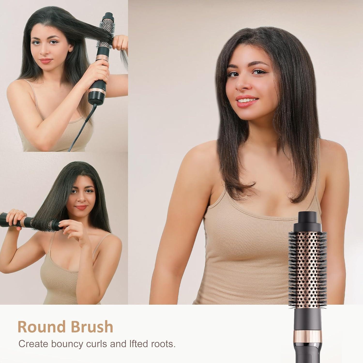 Cepillo Secador DAILYLIFE AB-641 con 5 Accesorios y Función Iónica