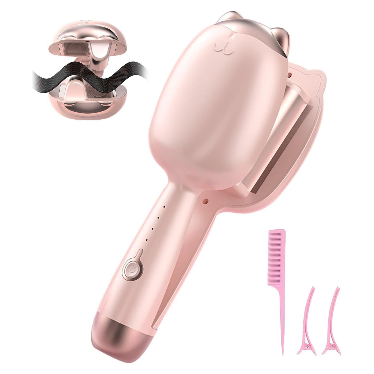 Ondulador de Cabello Iónico Rovy 32 mm Rosa, 4 Temperaturas