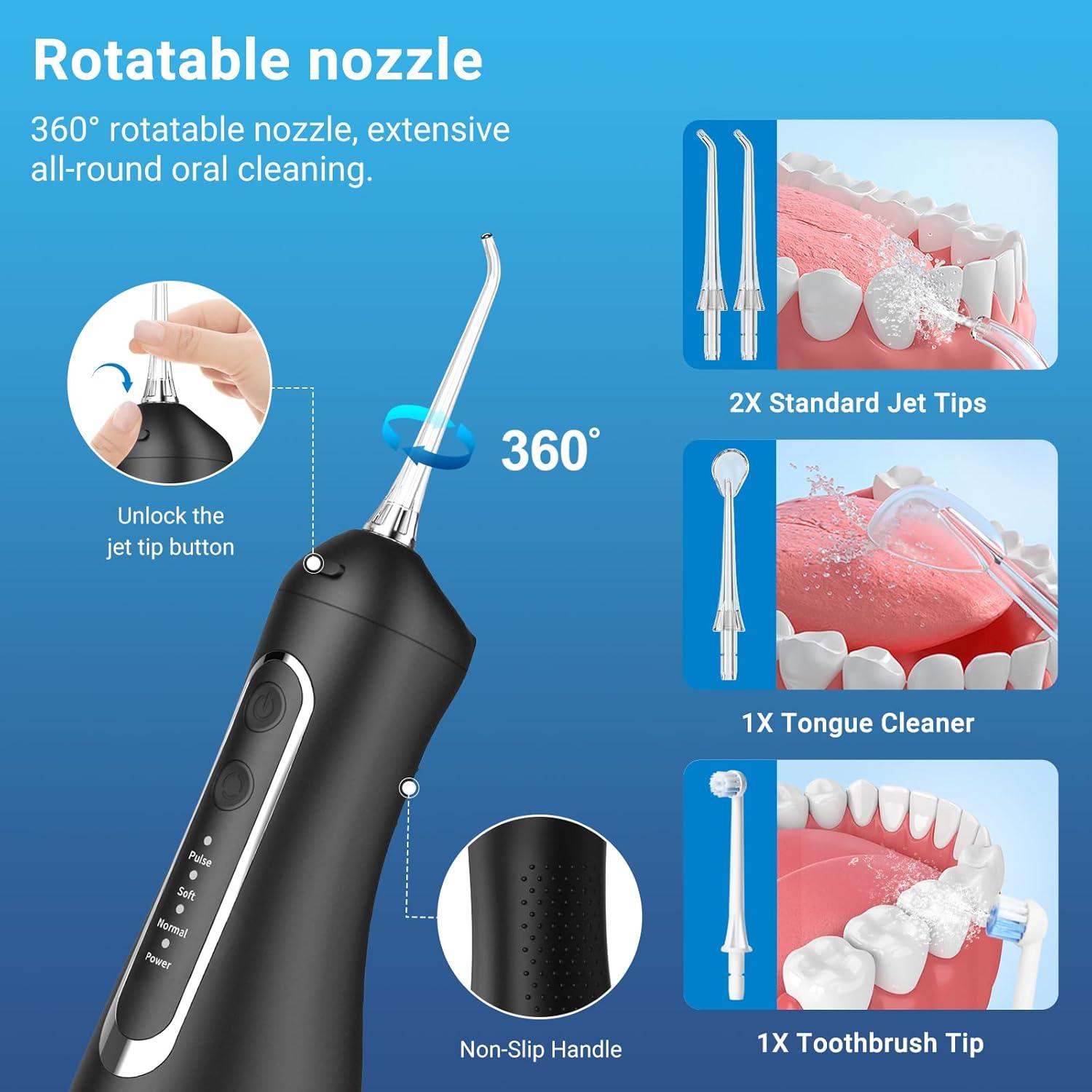 Irrigador Oral Inalámbrico JNGOODS M159 Pro 300ml IPX7 4 Modos