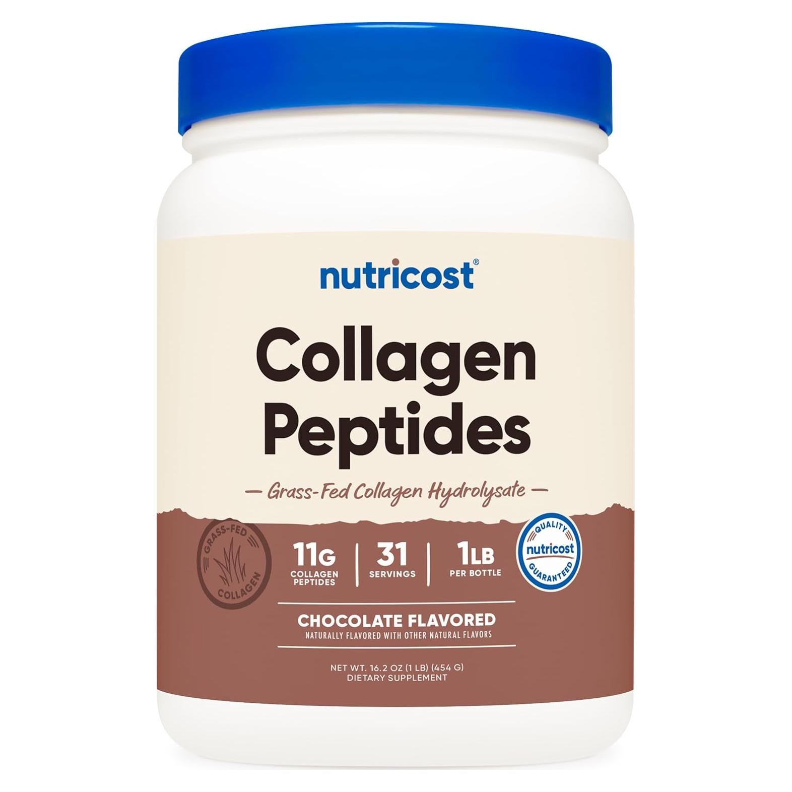 Polvo de Colágeno Hidrolizado Nutricost 454g Sabor Chocolate