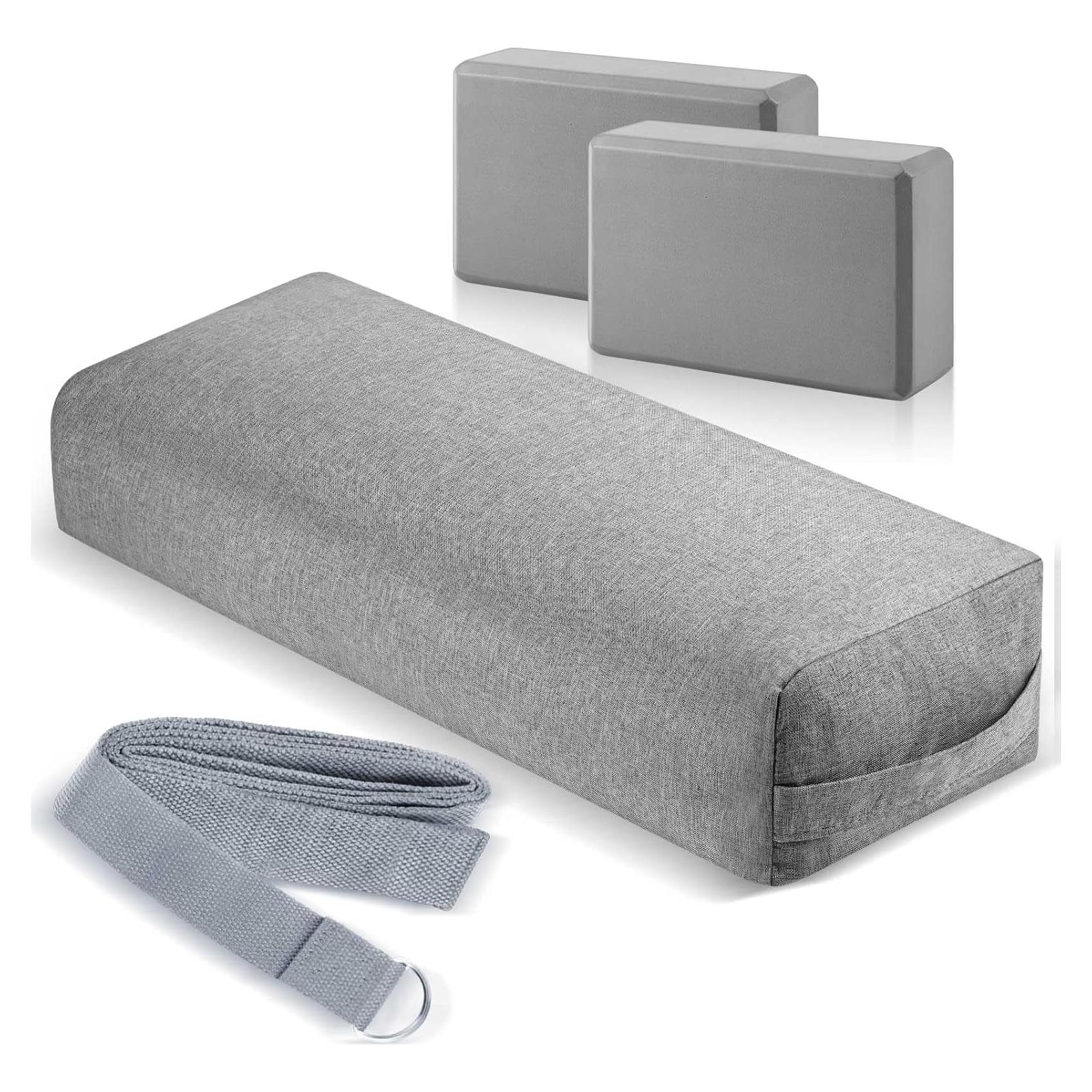 Set de Yoga PullCrease: Cojín, Bloques y Correa Antideslizante