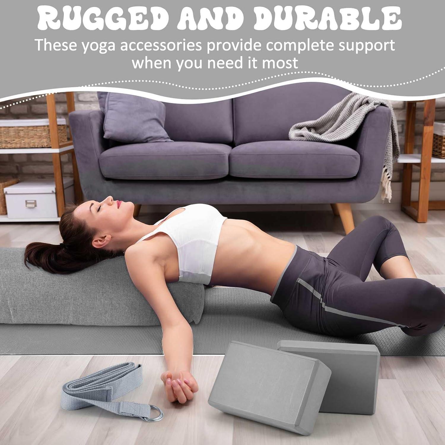 Set de Yoga PullCrease: Cojín, Bloques y Correa Antideslizante