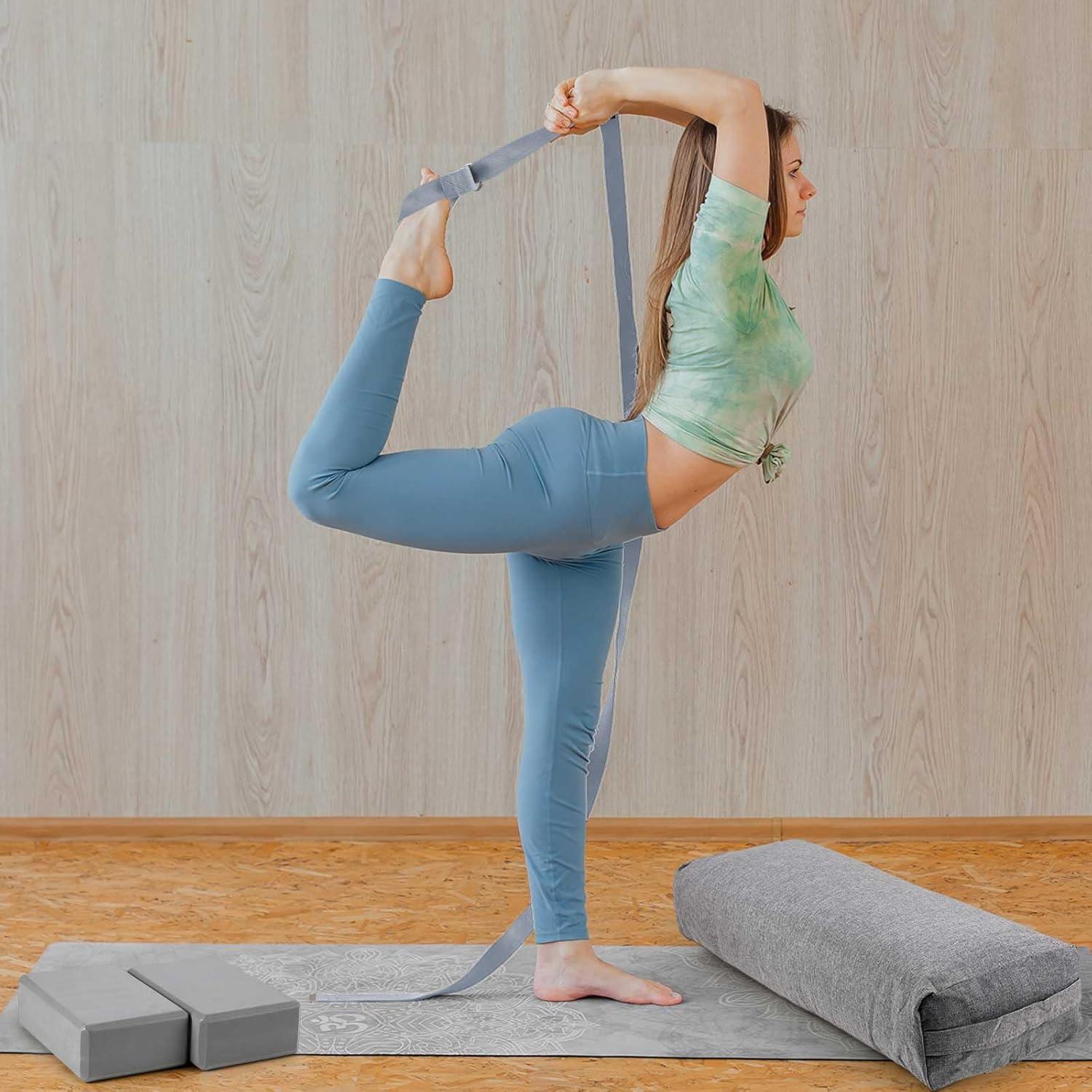 Set de Yoga PullCrease: Cojín, Bloques y Correa Antideslizante